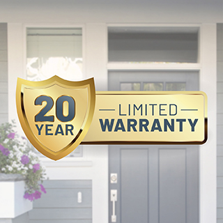 20 yr limited warranty emblem on top trim door lifestyle 