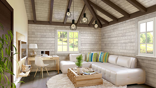 UFP-Edge rustic shiplap ceiling with rustic shiplap walls