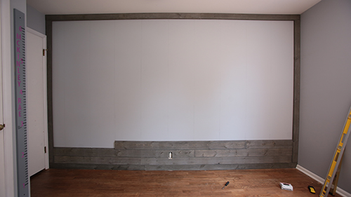 UFP-Edge rustic collection shiplap cladding bedroom accent wall installation