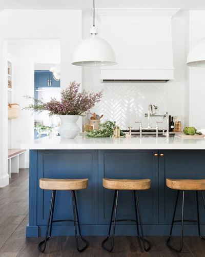 Deep blue color of the year in home interior