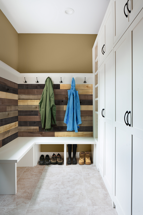 Weathered Wood Mudroom Shiplap