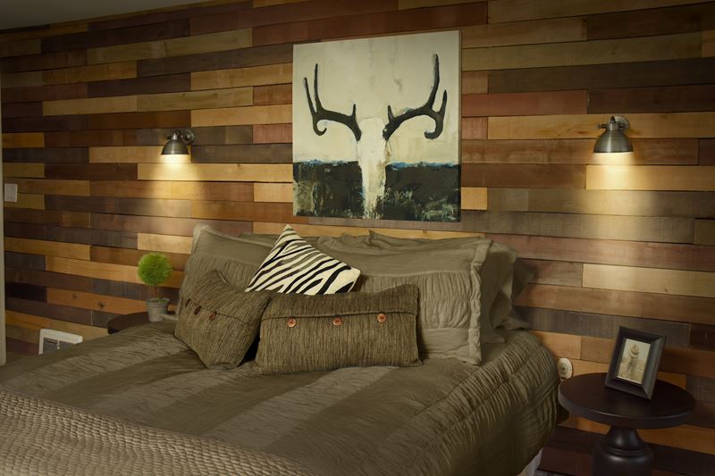 Weathered Wood Accent Wall Shiplap