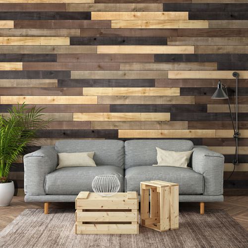 Weathered Wood Accent Wall Shiplap
