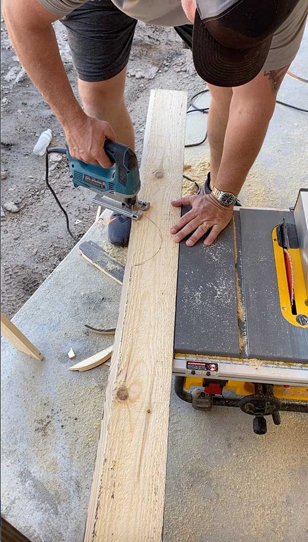 Cutting boards for can lights for shiplap ceiling install