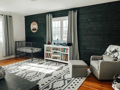 Rustic Charcoal Shiplap Nursery