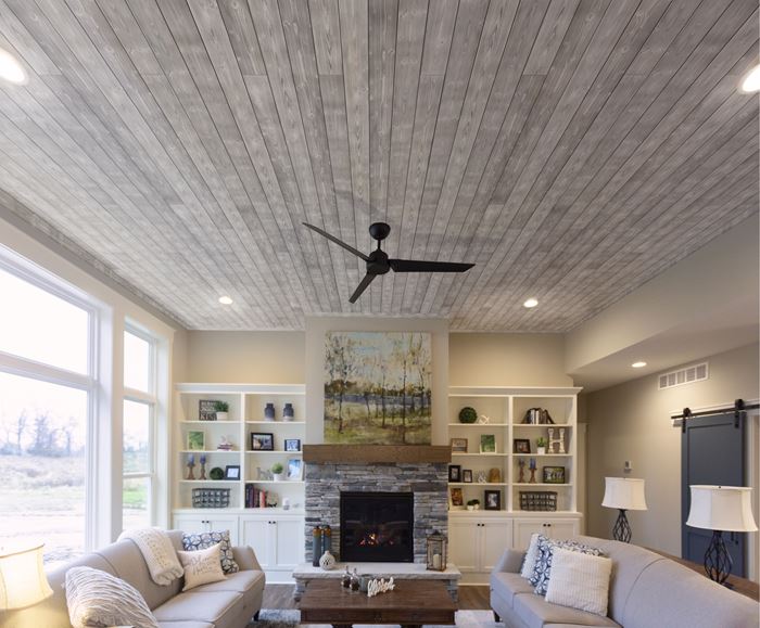 Charred Smoke Ceiling Living Room_Fan