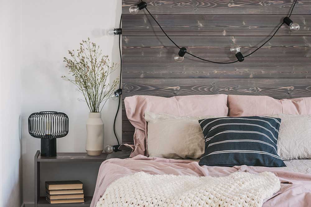 Charred Wood Ash Gray headboard