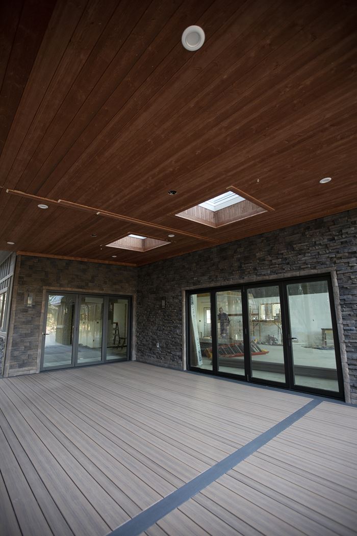 Model Remodel Shiplap Project Rustic Red Ceiling