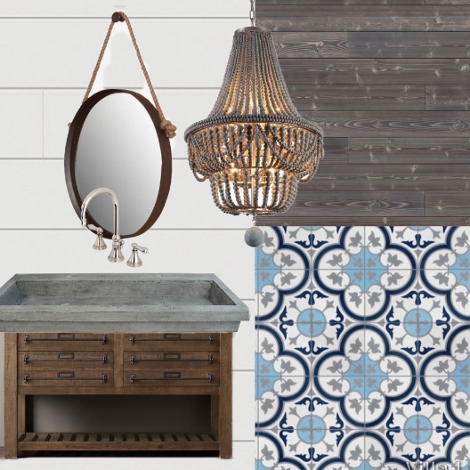 Pool Bath Mood Board Timeless Charred Shiplap