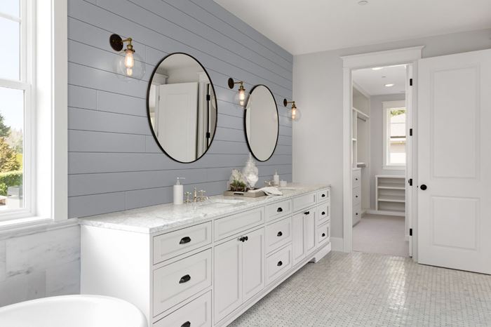 Edge Timeless Bathroom Shiplap Painted Ultimate Gray