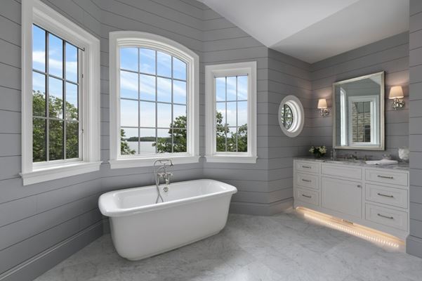 Timeless Granite Gray modern bathroom tub