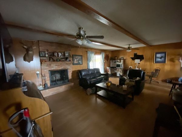 Before shiplap popcorn ceilings living room 