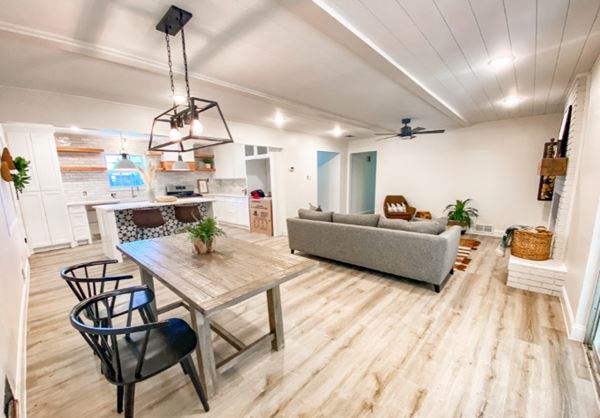 Living room ceilings from popcorn to Timeless shiplap table sofa