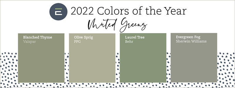 2022 Colors of the Year Green Dominates