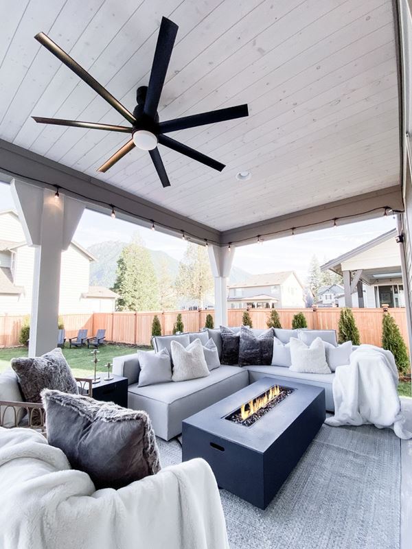 UFP-Edge Native Woods Alpine Covered Porch Ceiling Fan Outdoor Fire