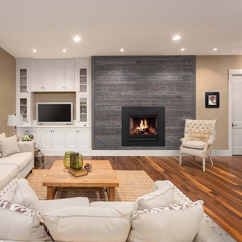 Charred Wood Gallery Ash Living Room Fireplace