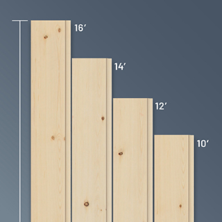 UFP-Edge Native Woods natural boards stacked vertically to show random lengths