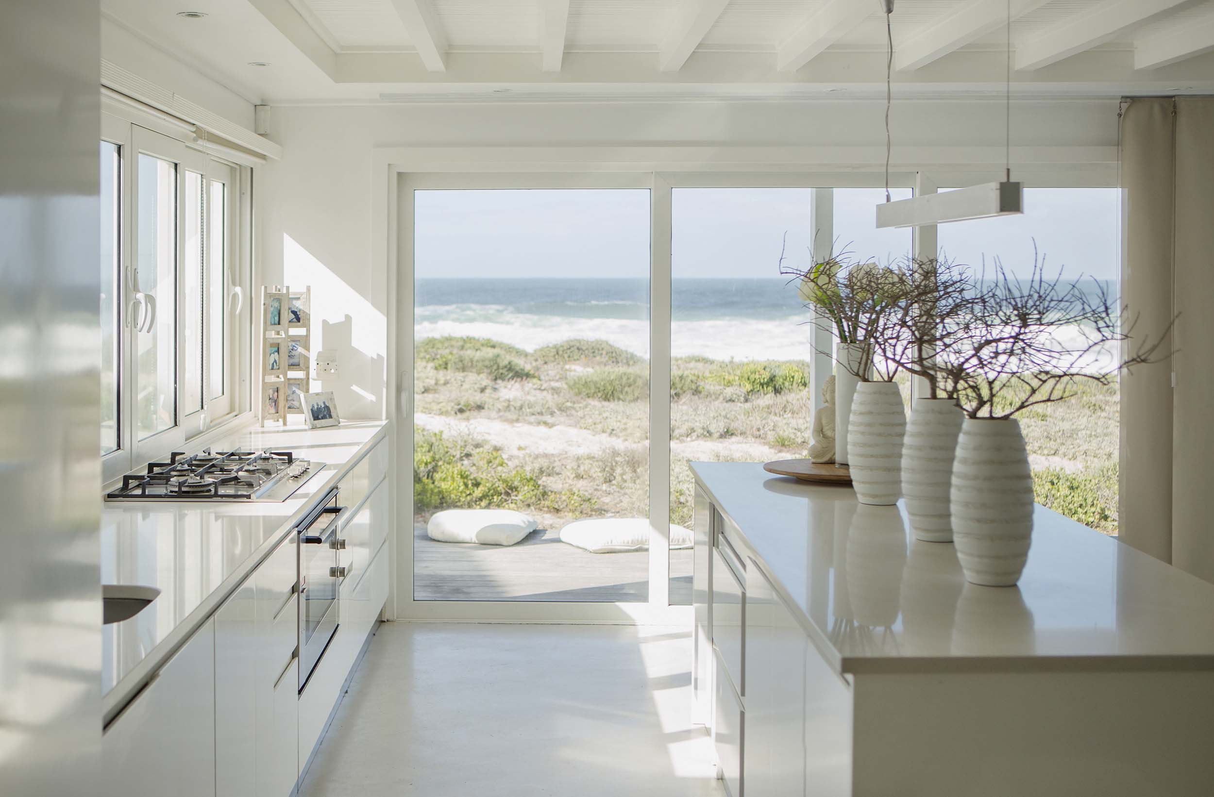 Beach house screen door interior with UFP-Edge premium primed trim