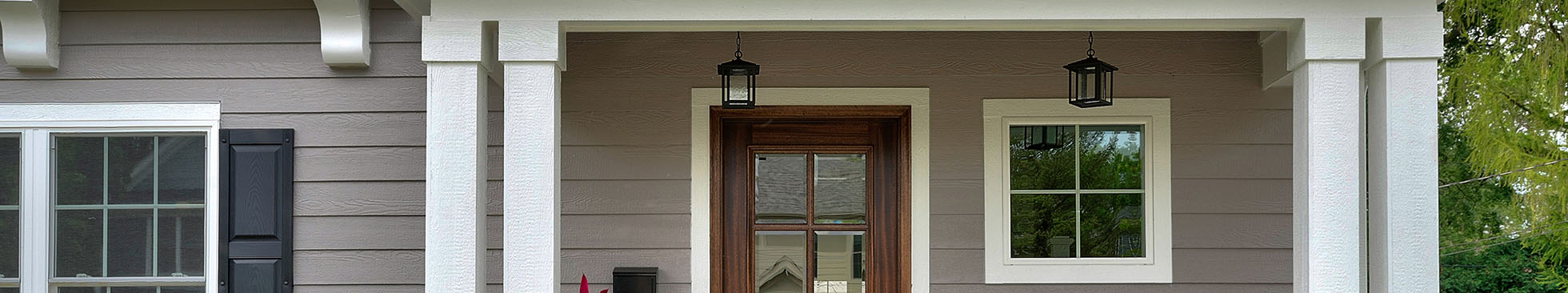 Home front porch with UFP-Edge pro column primed structural posts