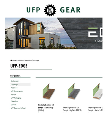 UFP Gear Edge samples ordering