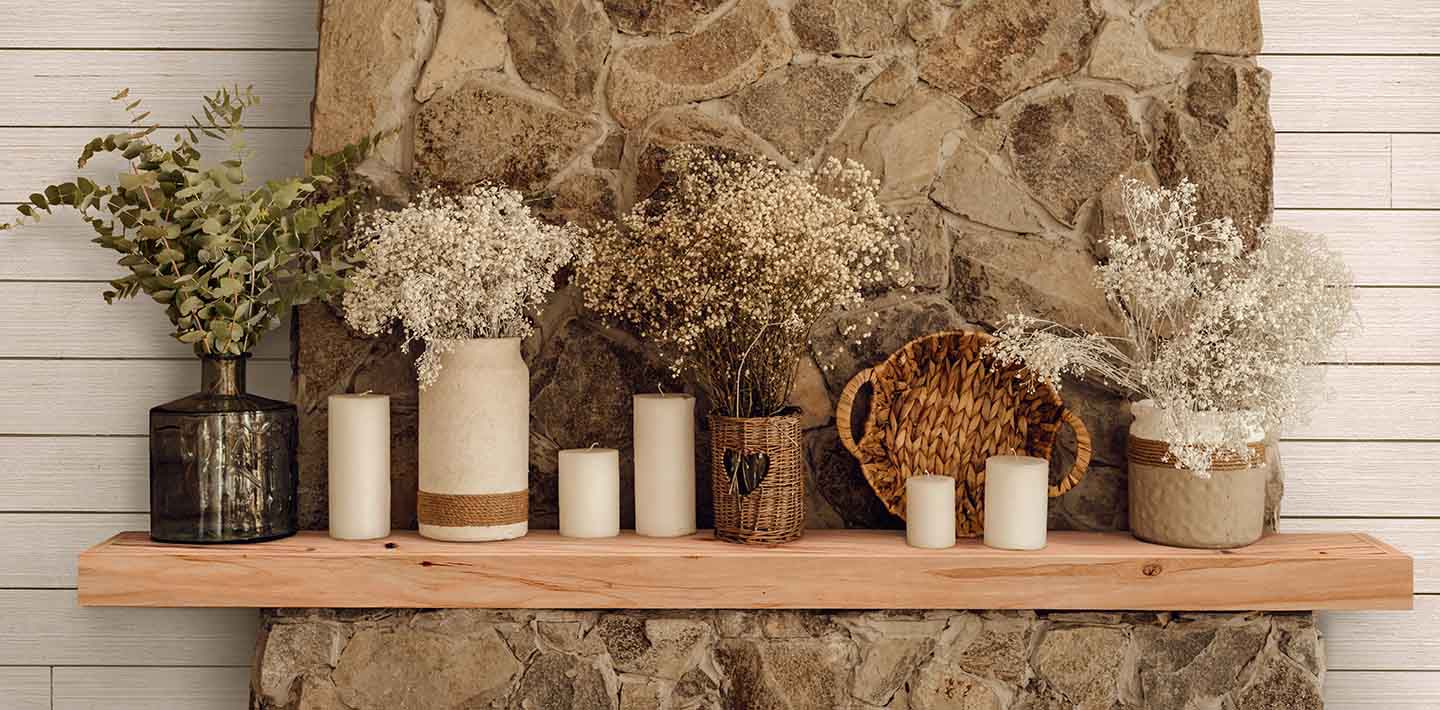 Rustic Beech Fireplace Mantle 