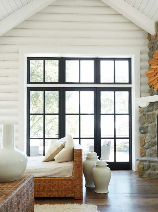 Log to log siding interior white