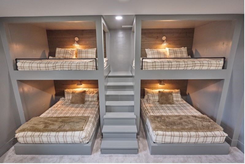Knoxville Dream House Kids Bunk Room Two Bunks Rustic Shiplap, Picture