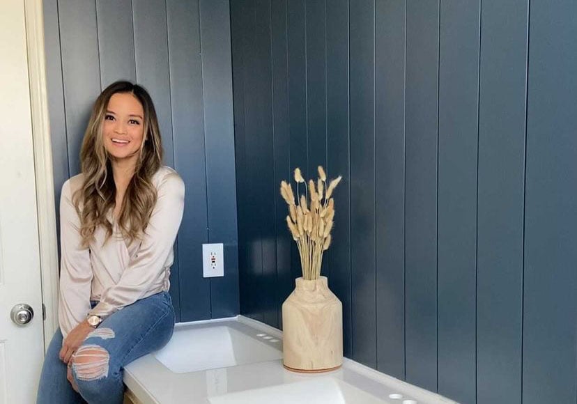 Blue Shiplap Bathroom Transformation