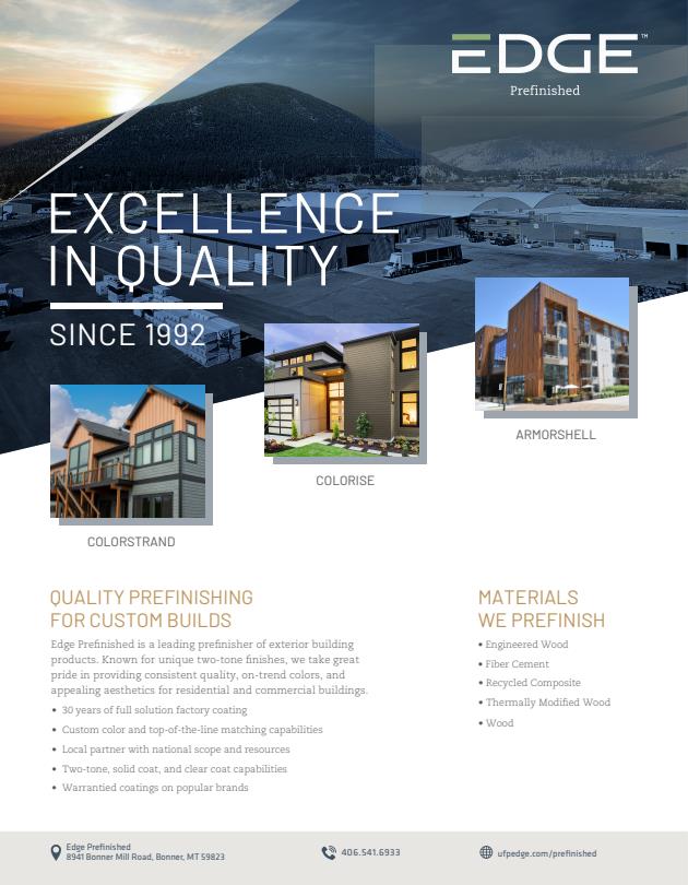 Prefinished Sell Sheet