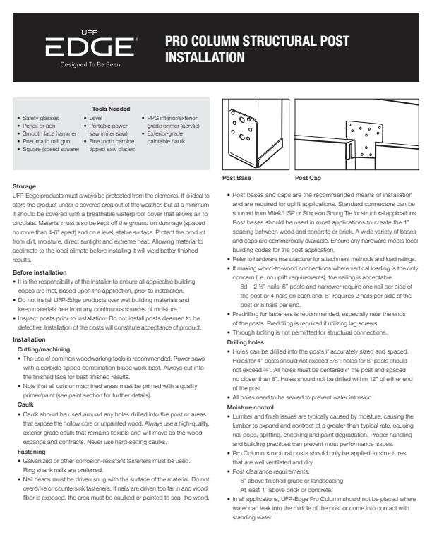 13678_Edge Pro Column Installation InstructionsPROOF